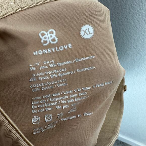 Honeylove Womens SuperPower Compress High Support Shapewear Short Sand Size XL - Picture 3 of 6